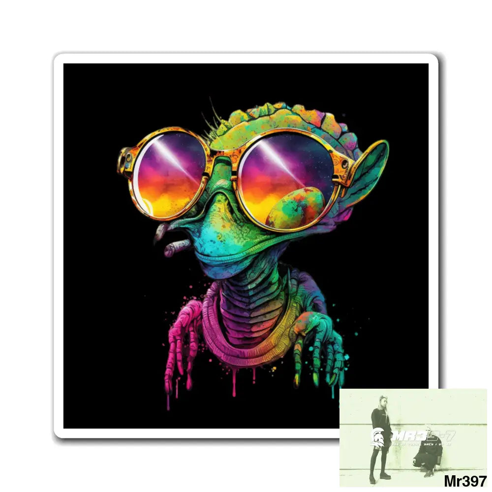 Cool Alien in sunglasses magnet Paper products