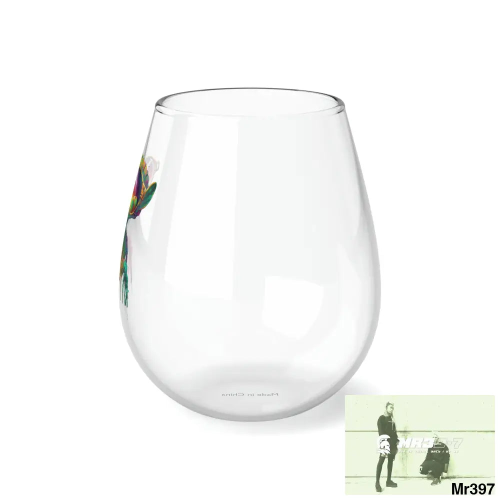 Cool Alien in sunglasses Stemless Wine Glass 11.75oz 11.75oz Mug