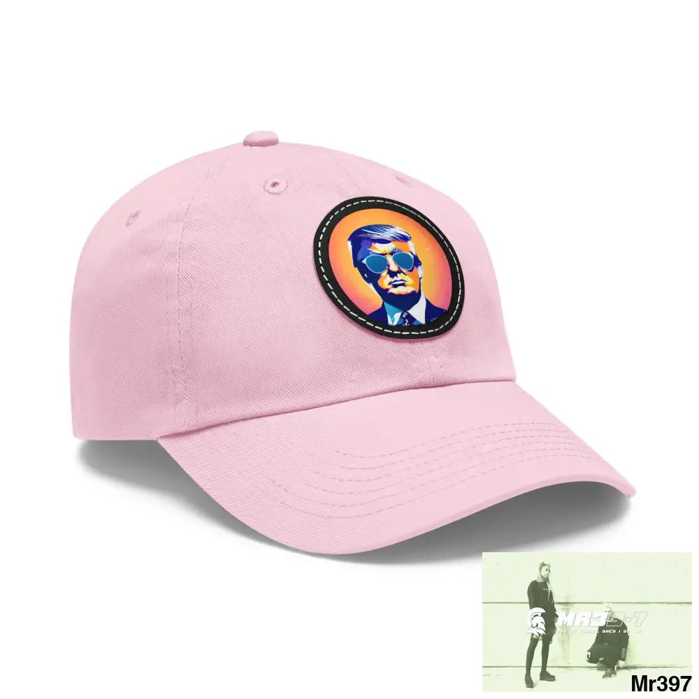 Cool Donald Trump in shades Dad Hat with Leather Patch (Round) Hats