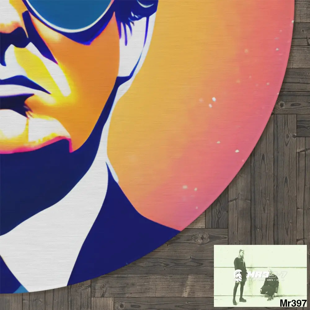 Cool Donald Trump in Shades Rug 60’’ × 60’’ Home Decor