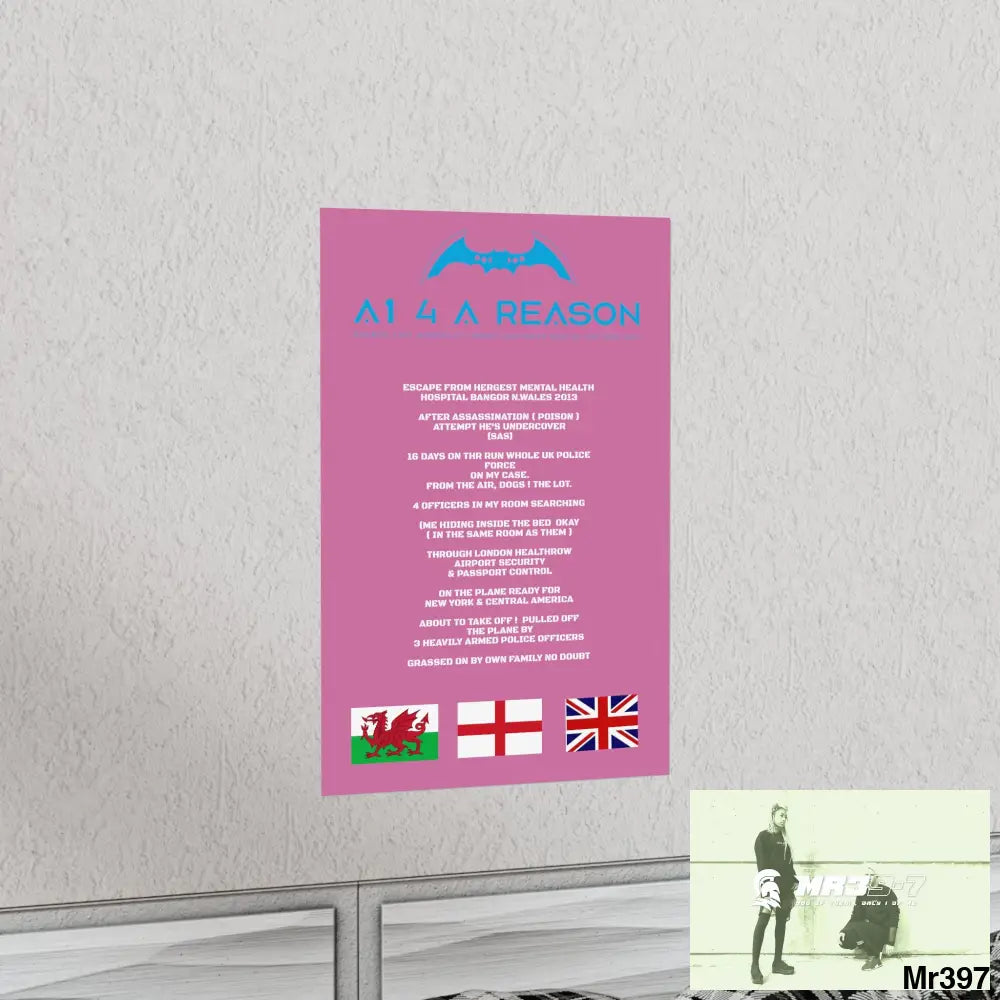 Copy of A1 4 A Reason Escape from Hergest MH Hospital 2013 Matte Vertical Posters Poster