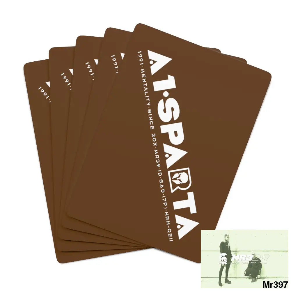 Copy of Copy of A1- Peace Sparta Custom Poker Cards 2.47’’ x 3.47’’ / White / Semi Glossy Paper products