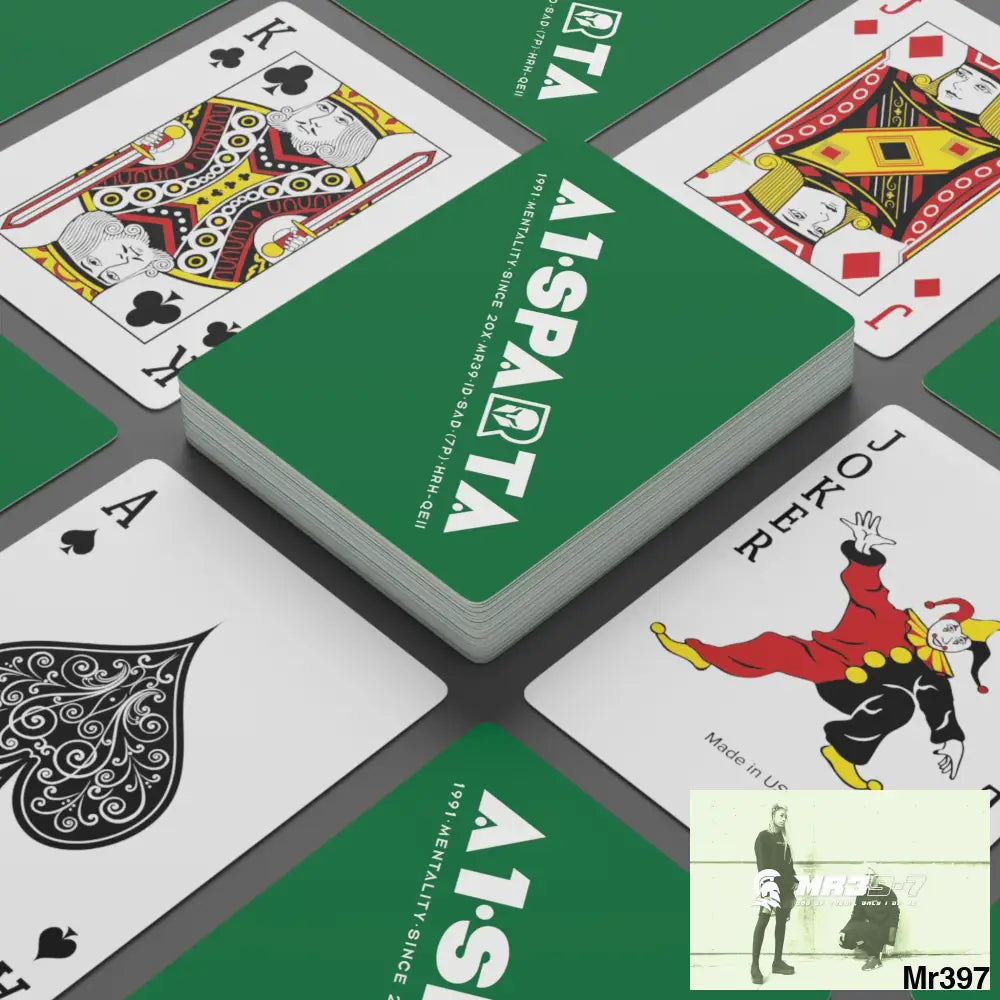 Copy of Copy of A1- Peace Sparta Custom Poker Cards 2.47’’ x 3.47’’ / White / Semi Glossy Paper products