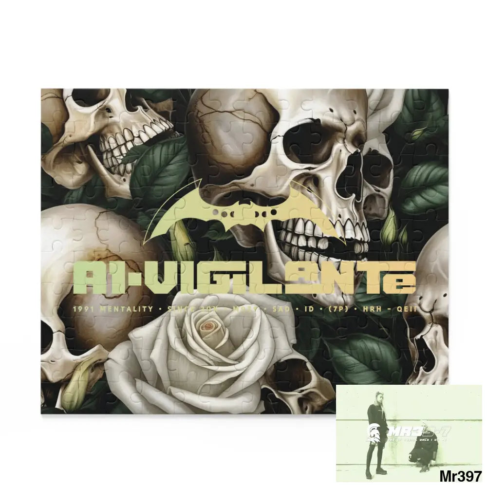 Copy of A1•Sparta Gothic skulls & Roses Puzzle (120 252 500-Piece) 10’’ × 8’’ (120 pcs) Puzzle