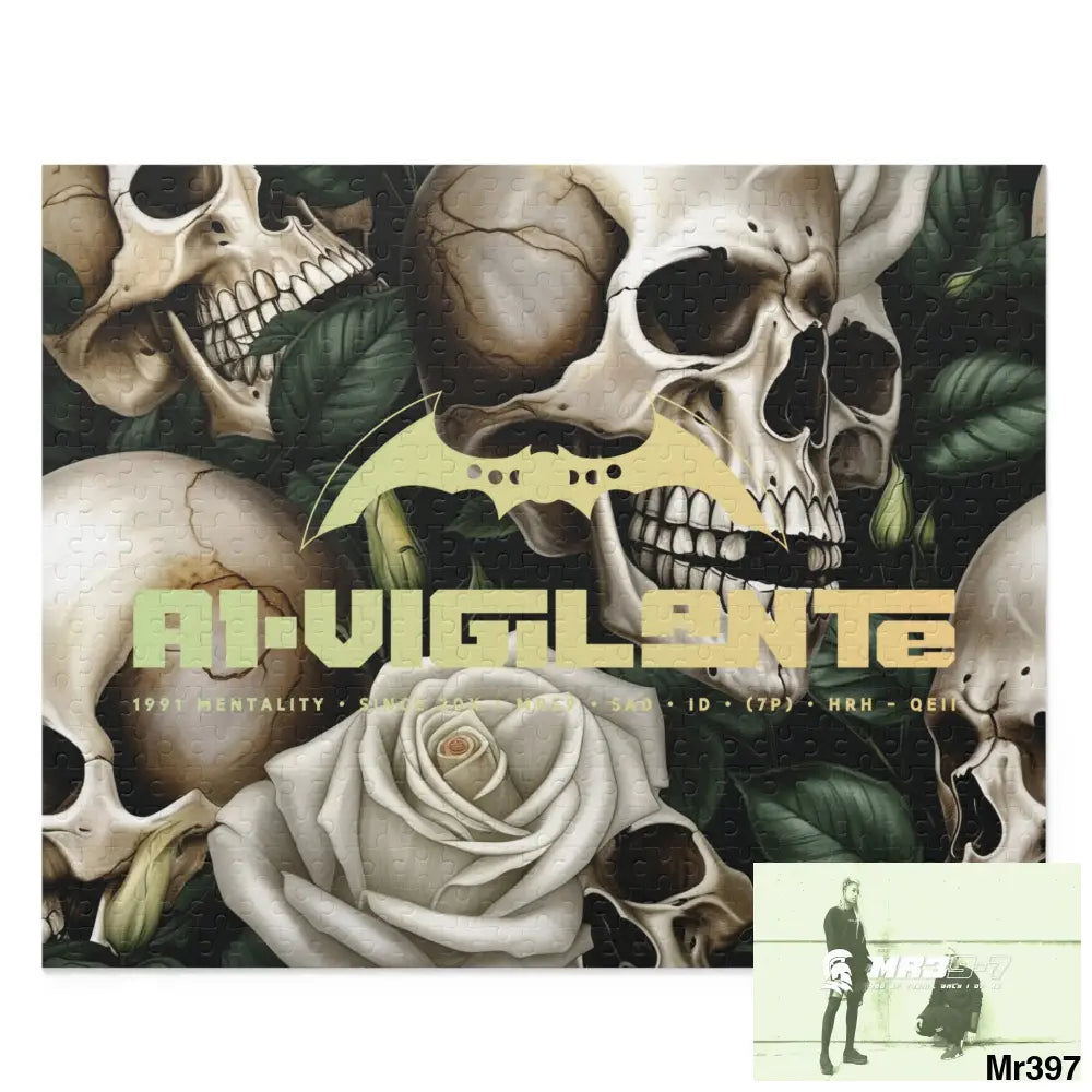 Copy of A1•Sparta Gothic skulls & Roses Puzzle (120 252 500-Piece) 20’’ × 16’’ (500 pcs) Puzzle
