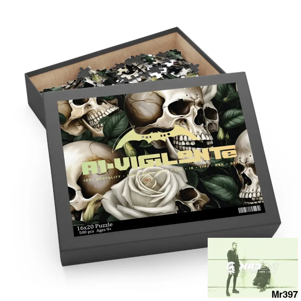 Copy of A1•Sparta Gothic skulls & Roses Puzzle (120 252 500-Piece) Puzzle