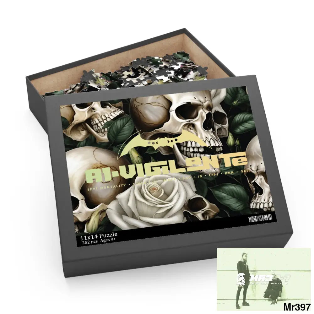 Copy of A1•Sparta Gothic skulls & Roses Puzzle (120 252 500-Piece) Puzzle