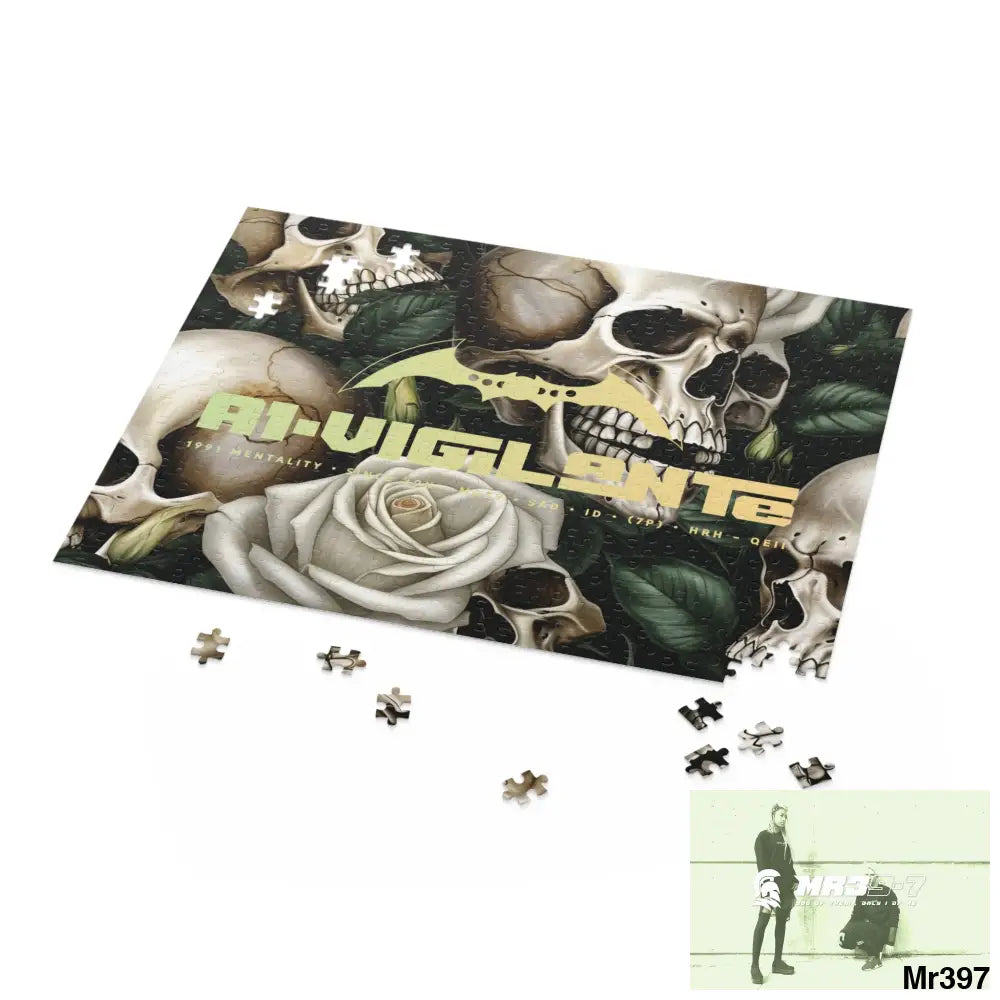 Copy of A1•Sparta Gothic skulls & Roses Puzzle (120 252 500-Piece) Puzzle