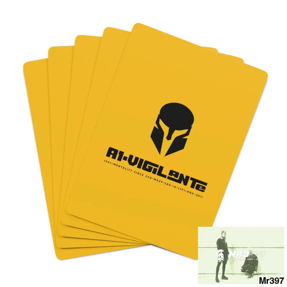 Copy of A1-Vigilante Sparta Custom Poker Cards 2.47’’ x 3.47’’ / White / Semi Glossy Paper products