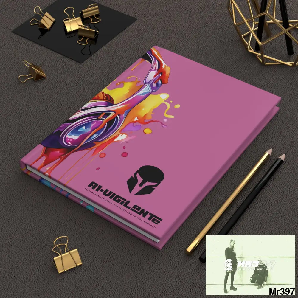 Copy of A1-Vigilante • Sparta Melting Headset Hardcover Journal Matte Journal Paper products