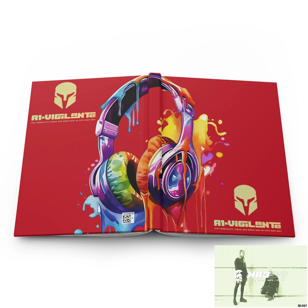 Copy of A1• Vigilante Sparta Melting Headset Hardcover Journal Matte Journal Paper products