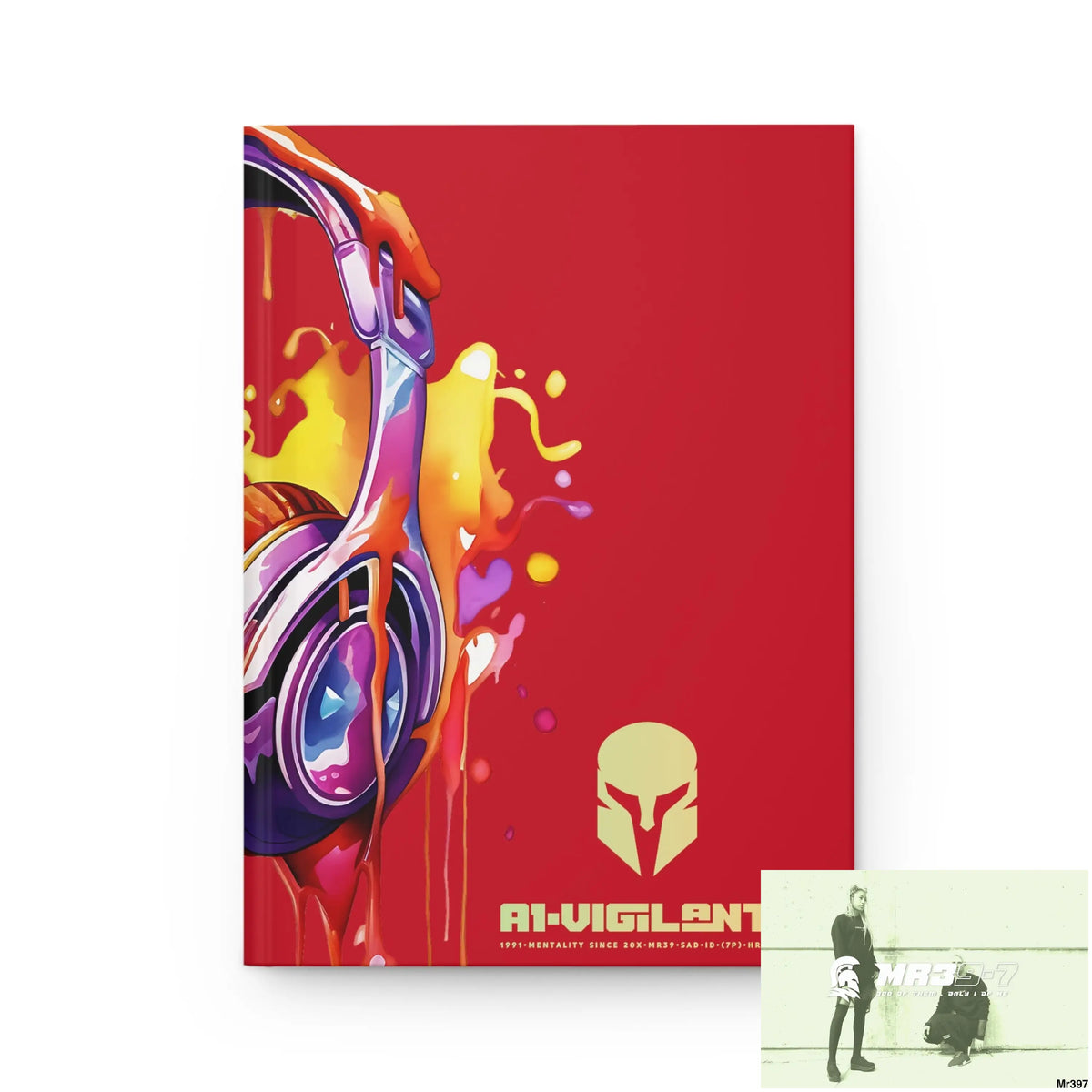 Copy of A1• Vigilante Sparta Melting Headset Hardcover Journal Matte Journal Paper products