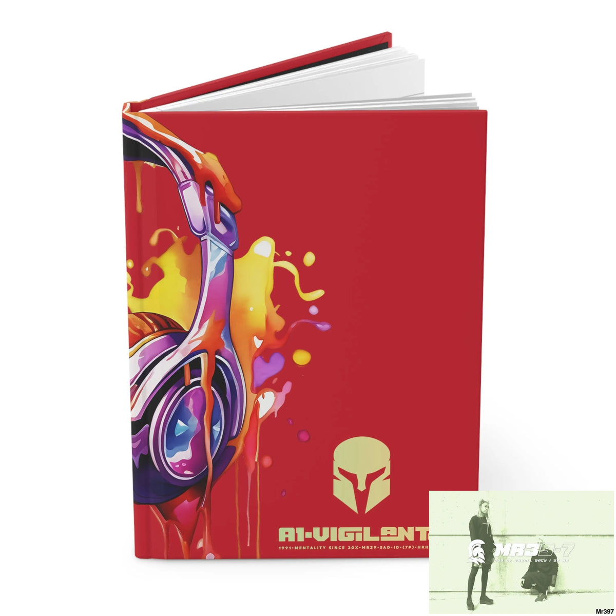 Copy of A1• Vigilante Sparta Melting Headset Hardcover Journal Matte Journal Paper products