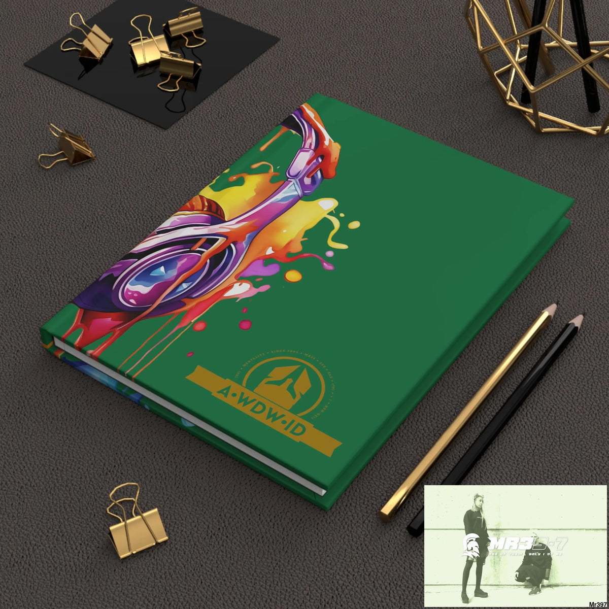 Copy of A1 Who Dares Wins ID Melting Headset Hardcover Journal Matte Journal Paper products