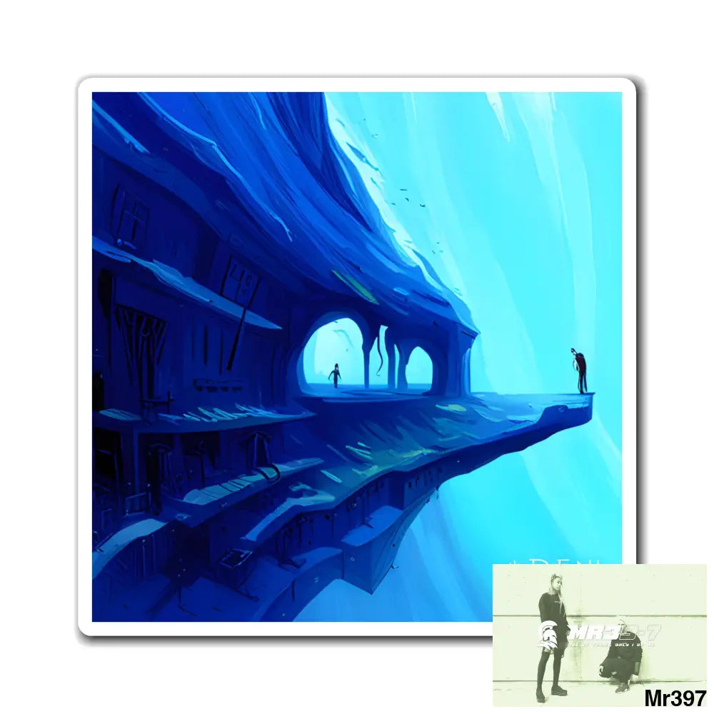 Copy of AI- Vigilante scuba dive Dahab Magnet 4’’ × 4’’ Paper products