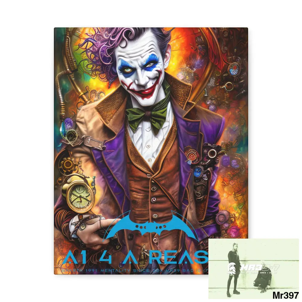 Copy of Canvas Gallery Wraps A1. 4 A Reason Steampunk Joker Hearts Tribal Fractal 11″ x 14″ / Premium Gallery Wraps