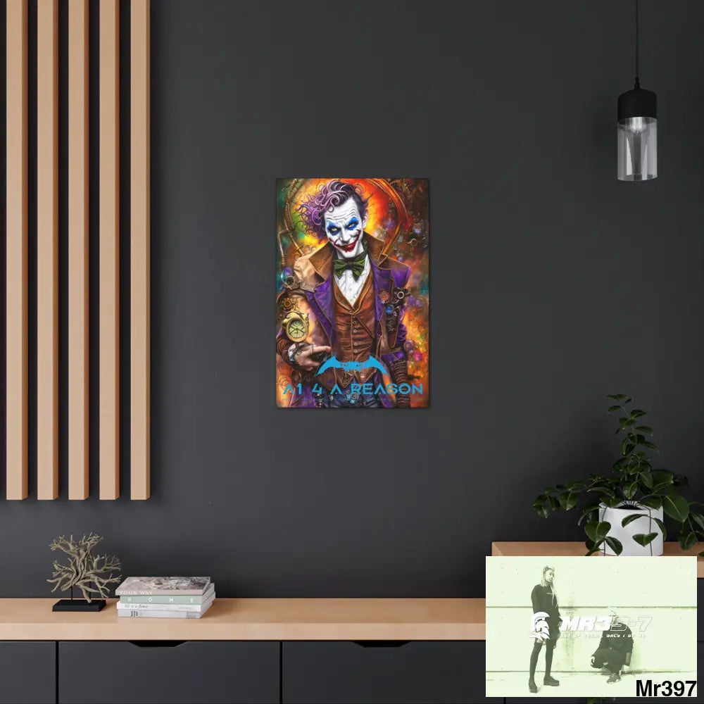 Copy of Canvas Gallery Wraps A1. 4 A Reason Steampunk Joker Hearts Tribal Fractal Canvas