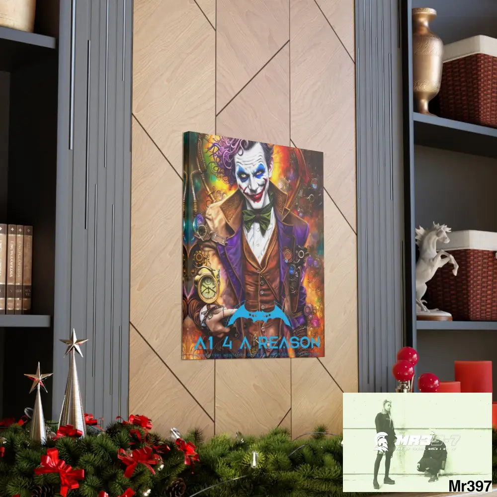 Copy of Canvas Gallery Wraps A1. 4 A Reason Steampunk Joker Hearts Tribal Fractal Canvas