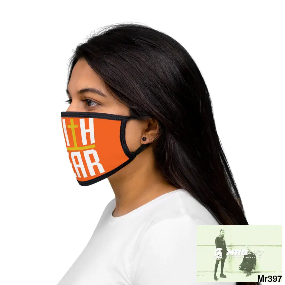 Copy of Faith over fear mixed fabric Face Mask One size Accessories