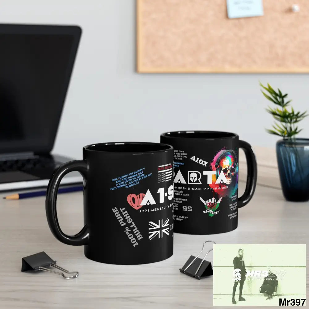 Copy of Mr39-7 11oz Tactical GB / Wales Black Mug Mental Health VAR / My Life My Deaths Their Plans Failed Couldn’t