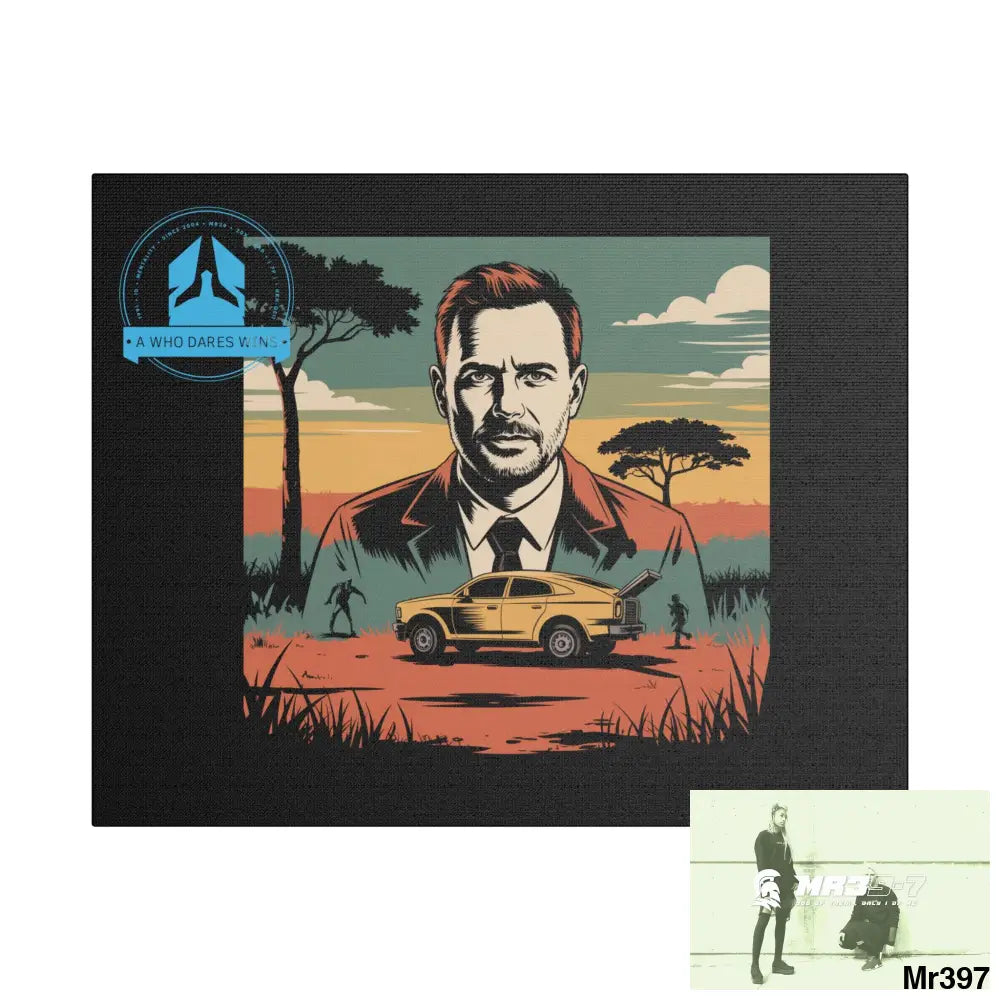 Copy of Stylish Stretched Canvas Art Print A1 WDW Banksy stye Kenya 2015 trip no 5 Retro Home Decor Tropical Vibes Wall