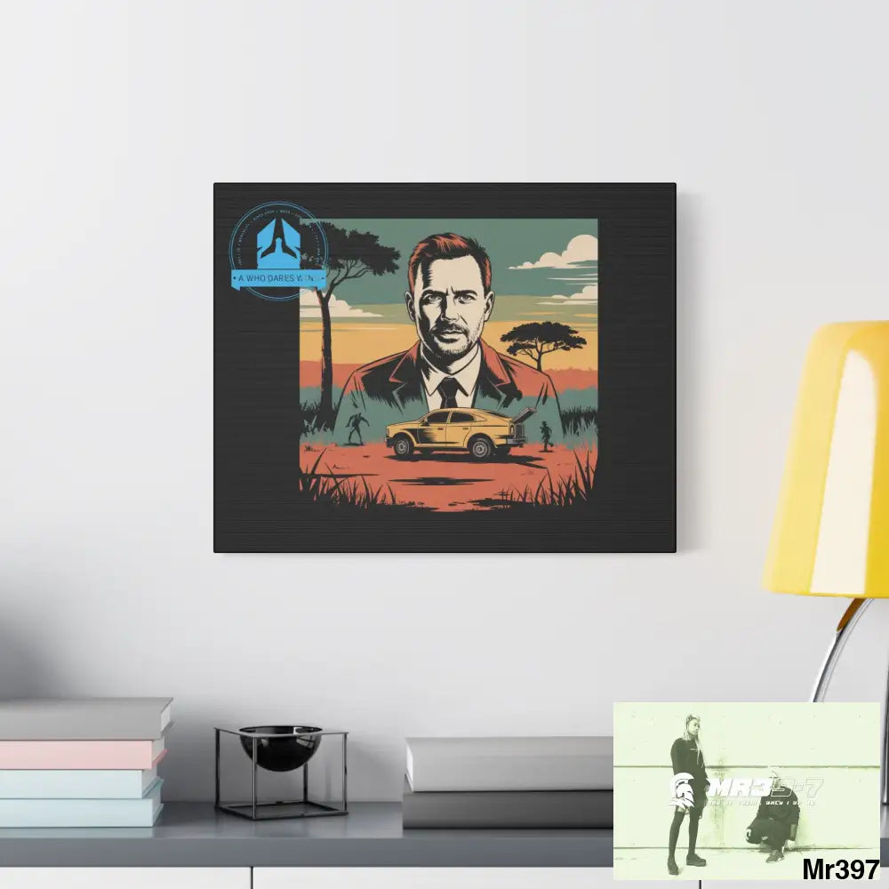 Copy of Stylish Stretched Canvas Art Print A1 WDW Banksy stye Kenya 2015 trip no 5 Retro Home Decor Tropical Vibes Wall