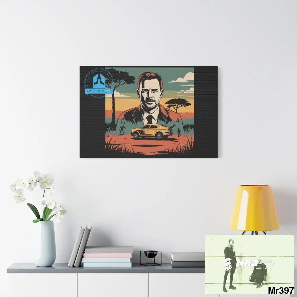 Copy of Stylish Stretched Canvas Art Print A1 WDW Banksy stye Kenya 2015 trip no 5 Retro Home Decor Tropical Vibes Wall