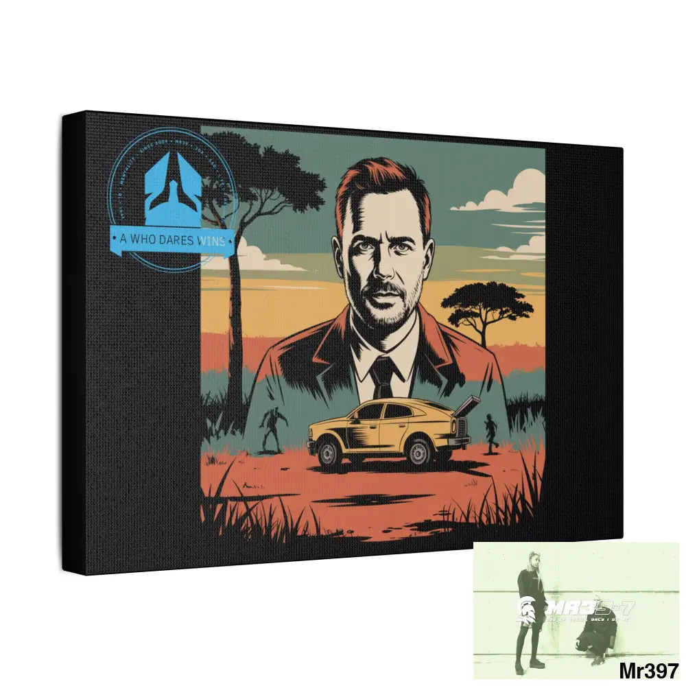 Copy of Stylish Stretched Canvas Art Print A1 WDW Banksy stye Kenya 2015 trip no 5 Retro Home Decor Tropical Vibes Wall