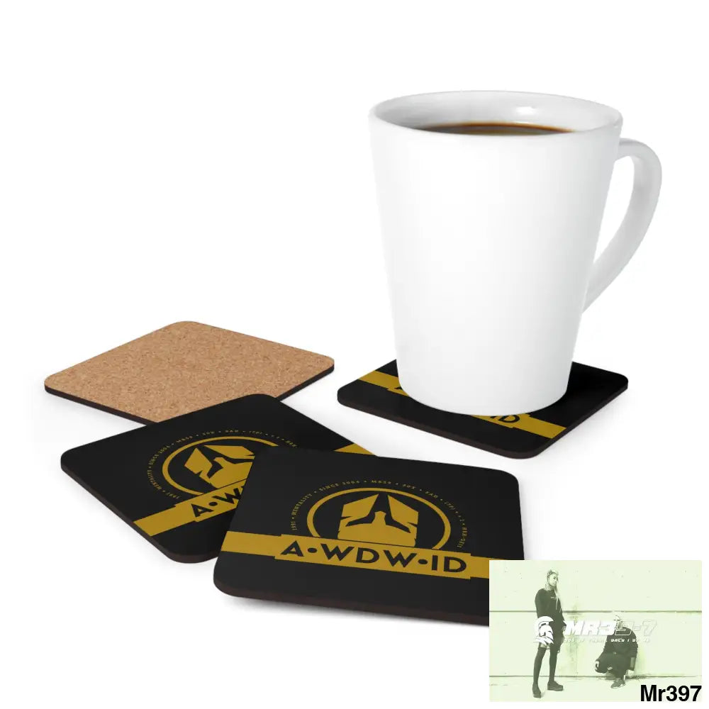 Copy of WDW.ID Corkwood Coaster Set Cork / 3.75’’ × 3.75’’ / Square Home Decor