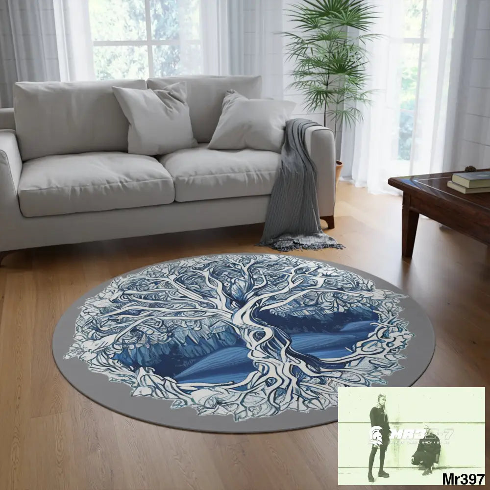 Copy of Yggdrasil Intricate Tree of life Round Rug 60’’ × 60’’ Home Decor