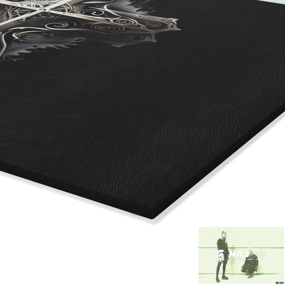 Cross Metallic Gothic Hyper Realistic Cutting Board Home Decor
