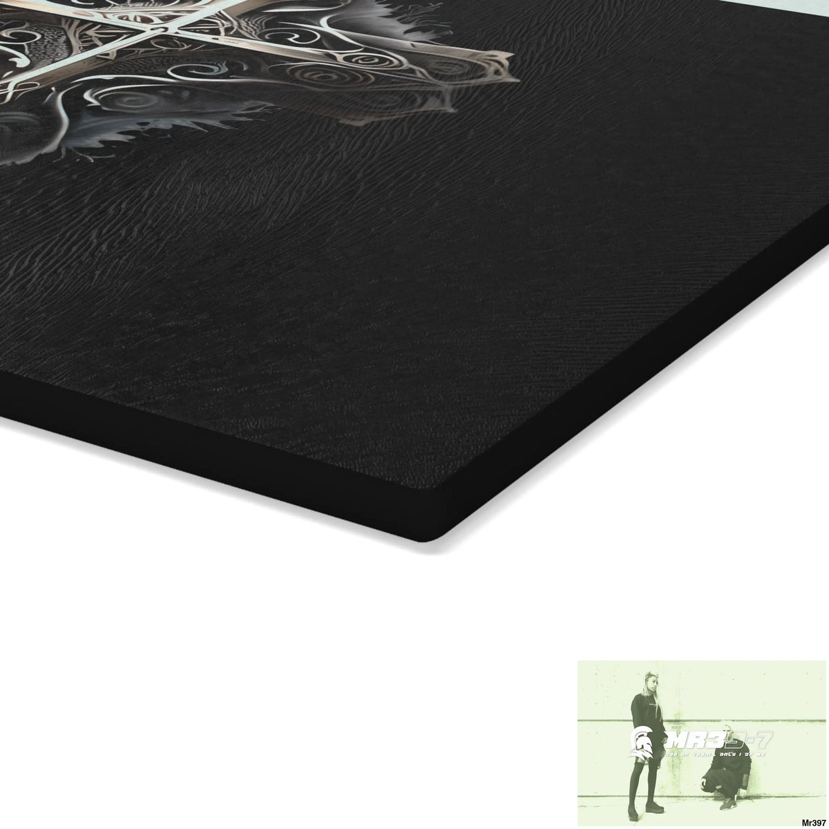 Cross Metallic Gothic Hyper Realistic Cutting Board Home Decor