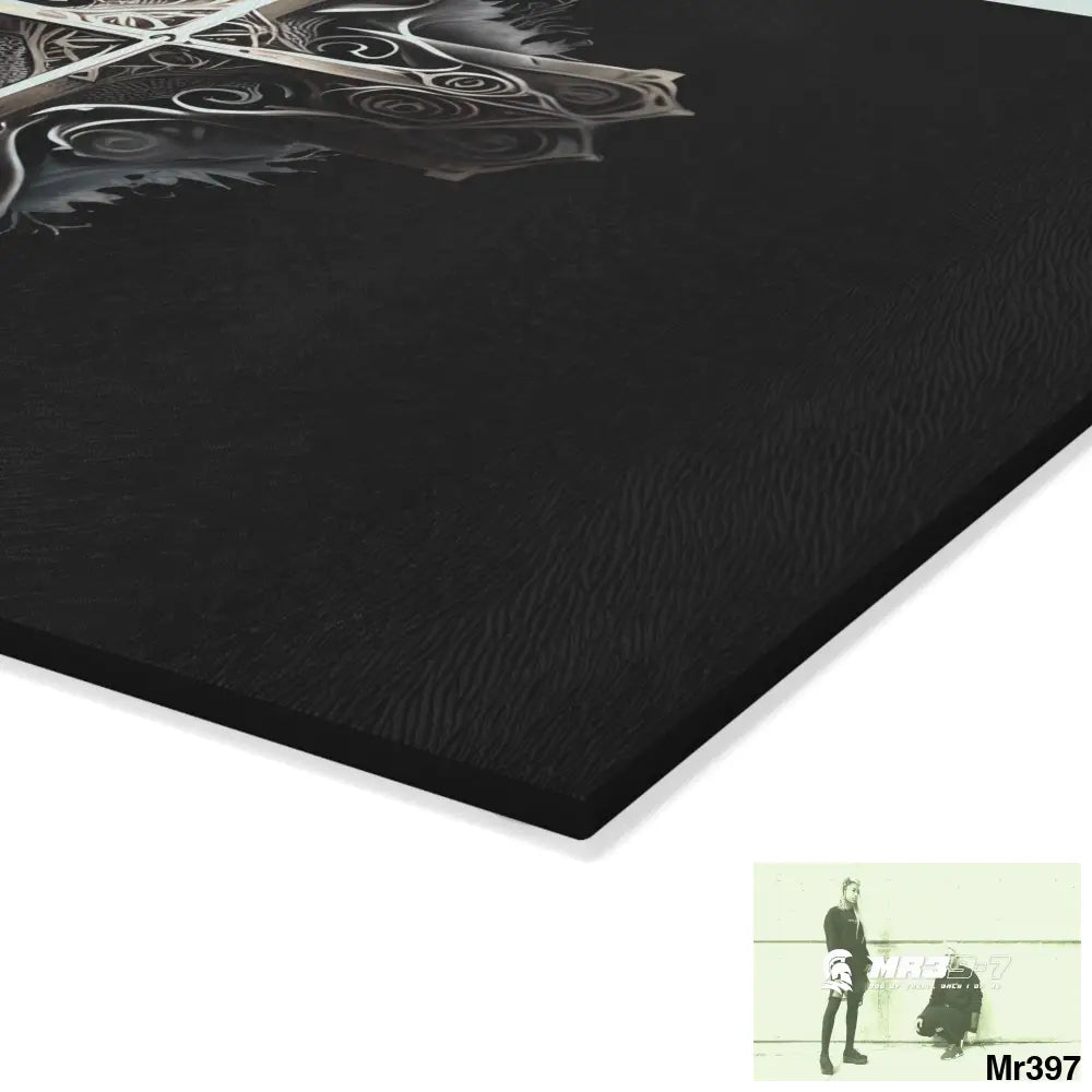 Cross Metallic Gothic Hyper Realistic Cutting Board Home Decor