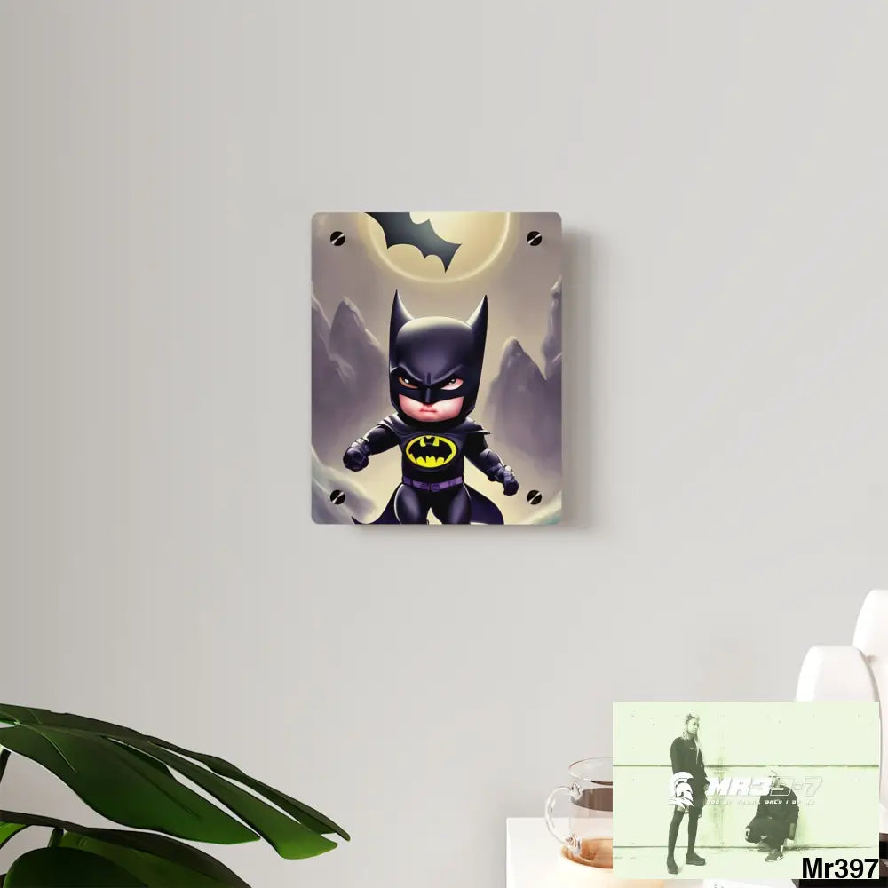 Cute Adorable Super Hero Baby Batman Acrylic Wall Art Panels Home Decor