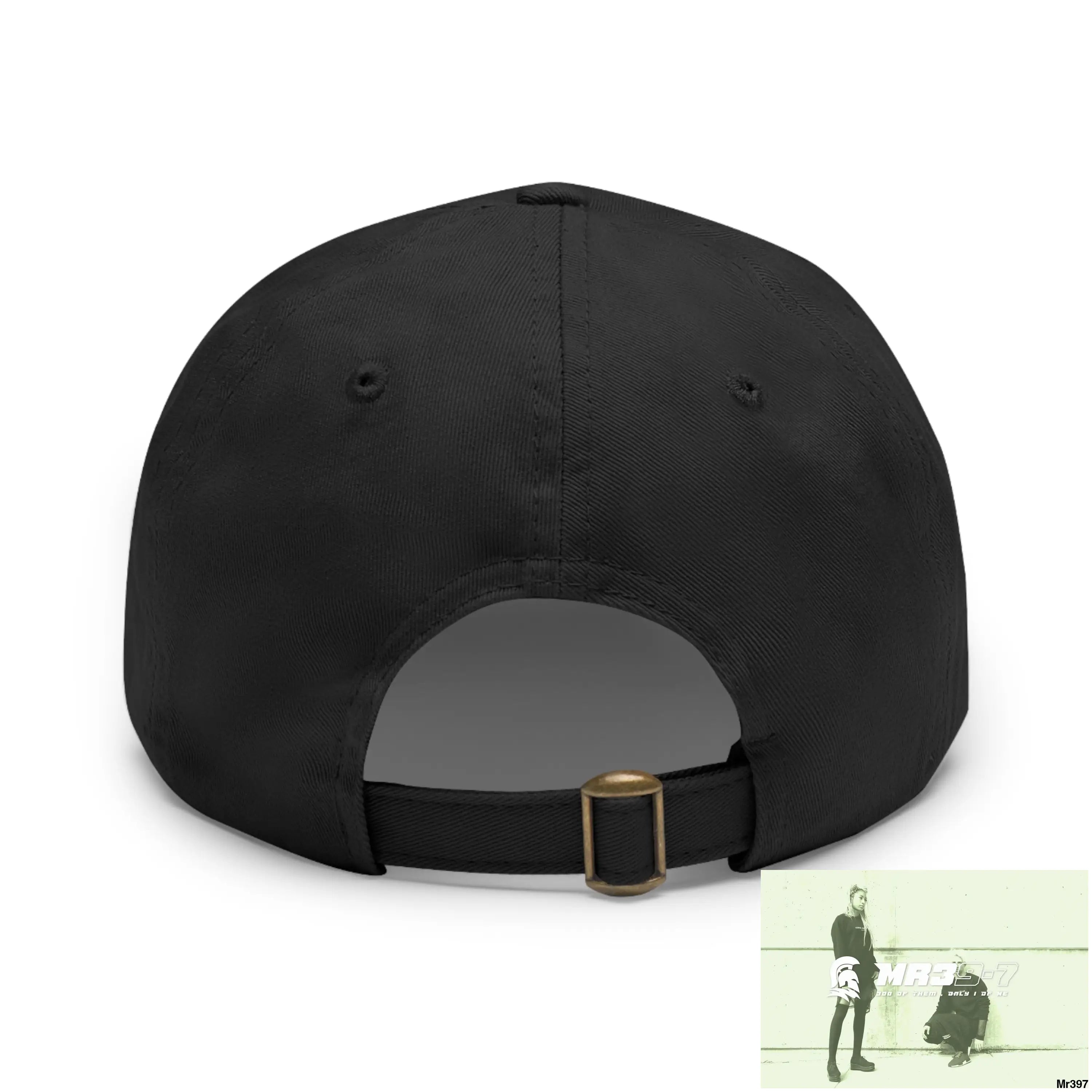 Cute Red Panda with Love hearts Dad Hat with Leather Patch (Rectangle) Hats