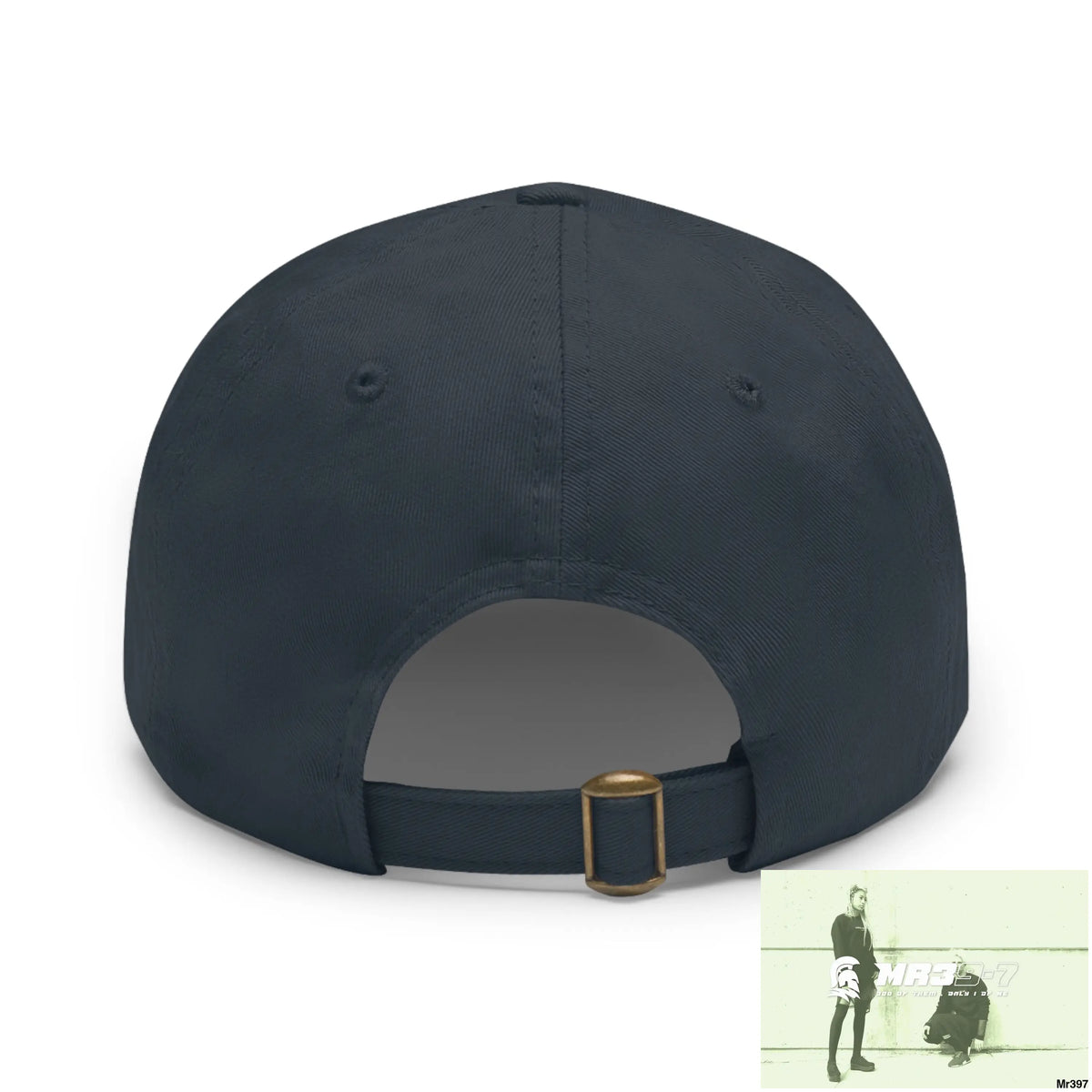 Cute Red Panda with Love hearts Dad Hat with Leather Patch (Rectangle) Hats