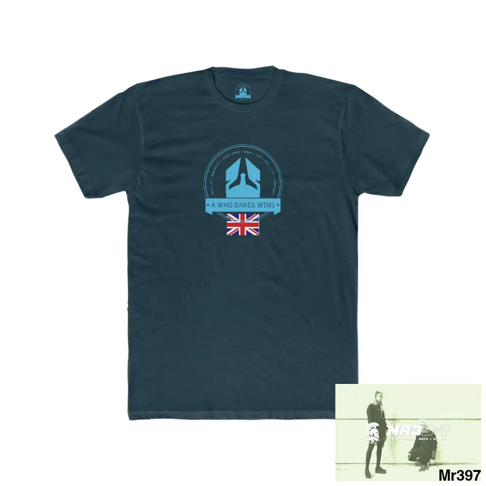 Dahab 2014 A Who Dares Wins 6am Russian Red Sea Adventure Men’s Cotton Crew Tee Solid Midnight Navy / XS T-Shirt