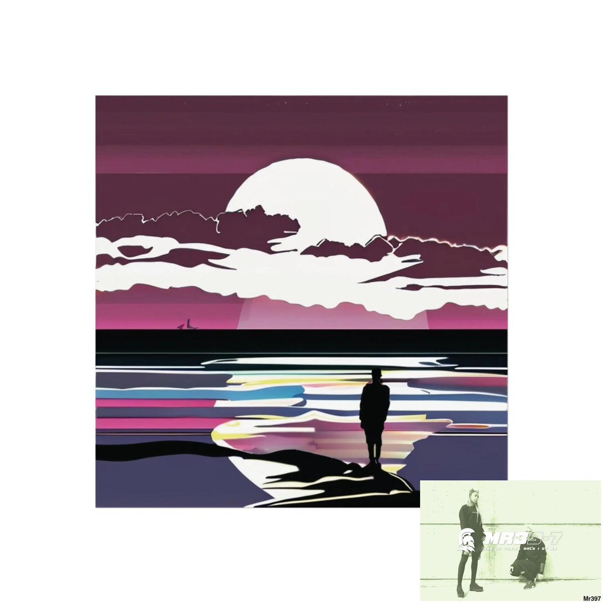 DAHAB — THE WAIT (PURPLE EDITION) Evidence-Grade Limited Art Print Art Posters 16″ x 16″ / Matte Poster