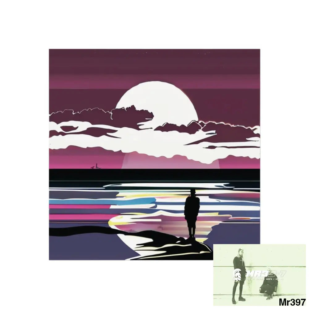 DAHAB — THE WAIT (PURPLE EDITION) Evidence-Grade Limited Art Print Art Posters 16″ x 16″ / Matte Poster