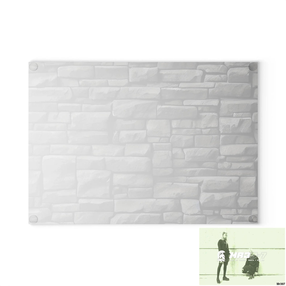 Dark Black Brick Wall 3D 32K Hyper Realistic Cutting Board Home Decor