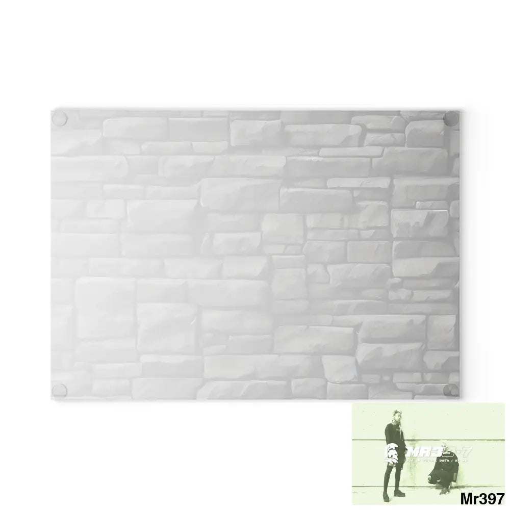 Dark Black Brick Wall 3D 32K Hyper Realistic Cutting Board Home Decor