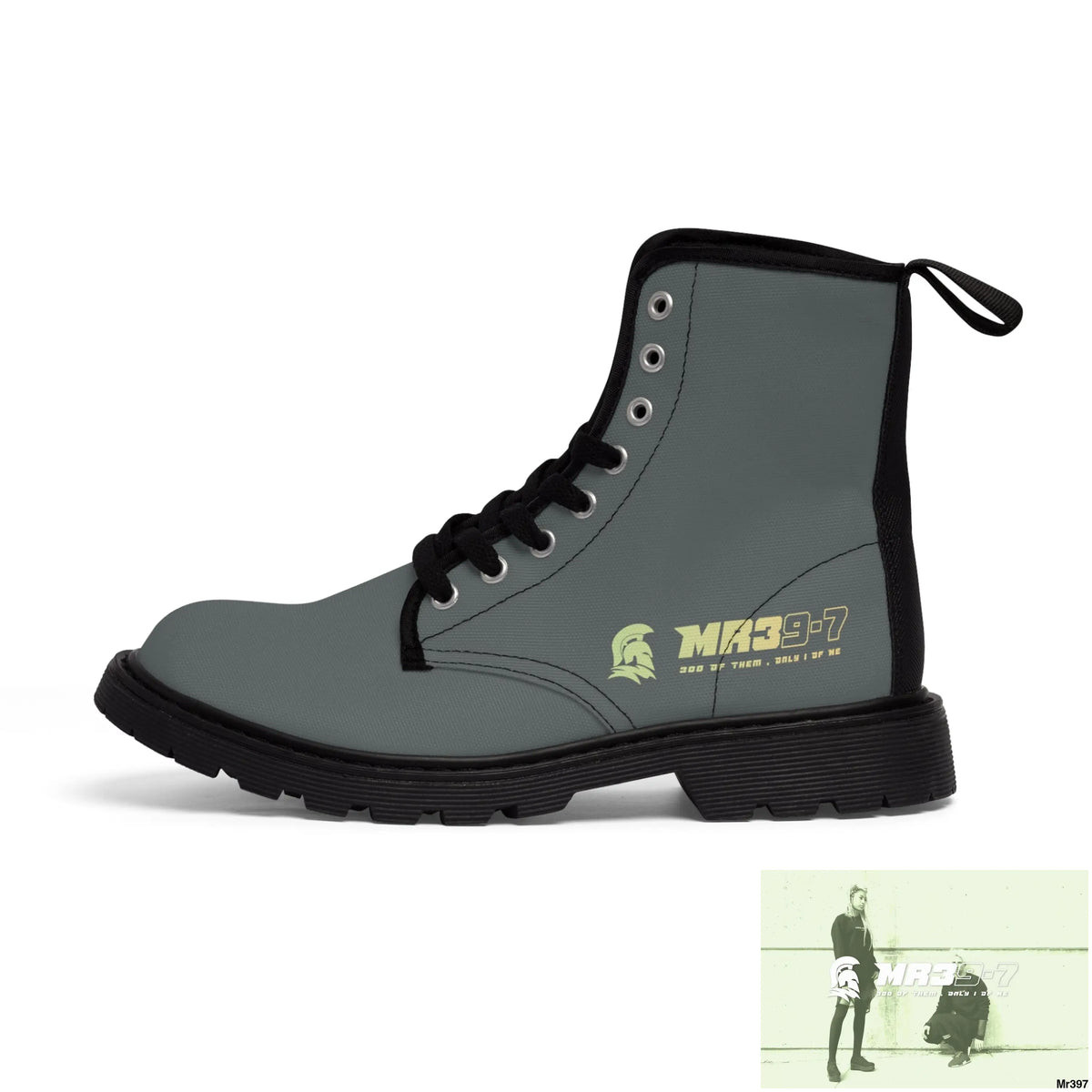 Dark Grey MR39S Brown Canvas Boots AOP Shoes