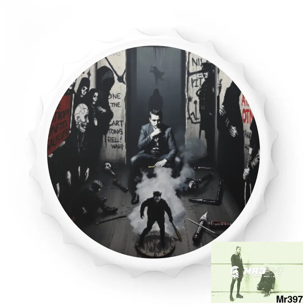 DEATH FLAT 2628 DAYS COVERT FAILURES LTD EDITION NO 22 Magnetic Bottle Opener One size / White Accessories