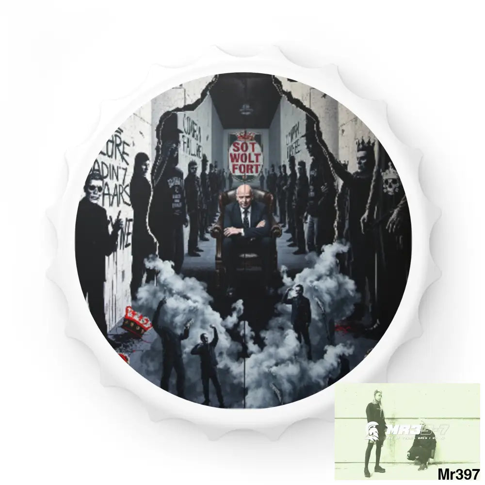 DEATH FLAT 2628 DAYS COVERT FAILURES LTD EDITION NO 22 Magnetic Bottle Opener One size / White Accessories