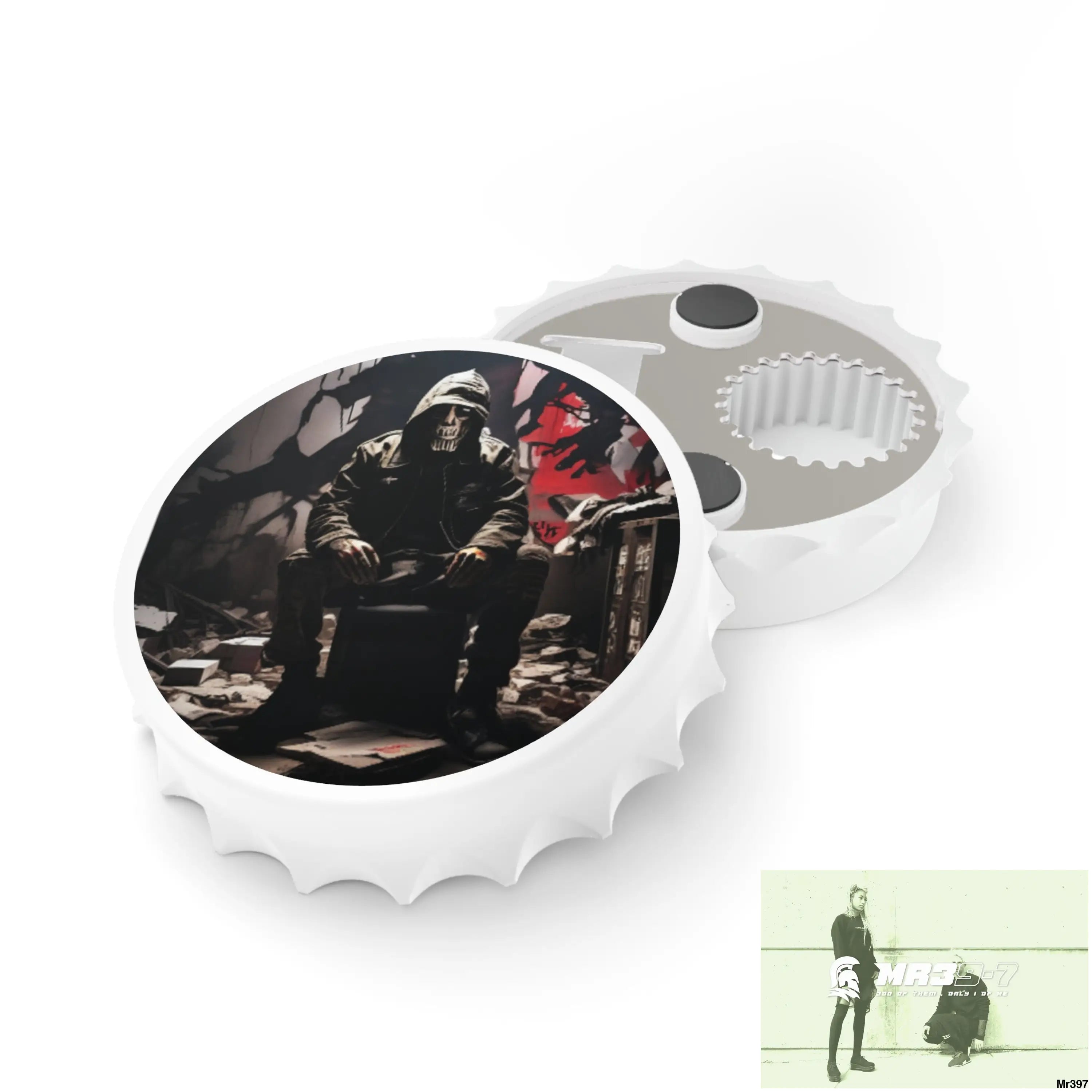 DEATH FLAT 2628 DAYS COVERT FAILURES LTD EDITION NO 7 Magnetic Bottle Opener One size / White Accessories