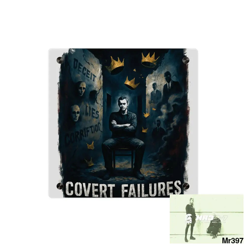 Death Flat 2628 days Covert Failures Ltd Edition no A1 Acrylic Wall Art Panels 11’’ x 11’’ / 0.25’’ Home Decor