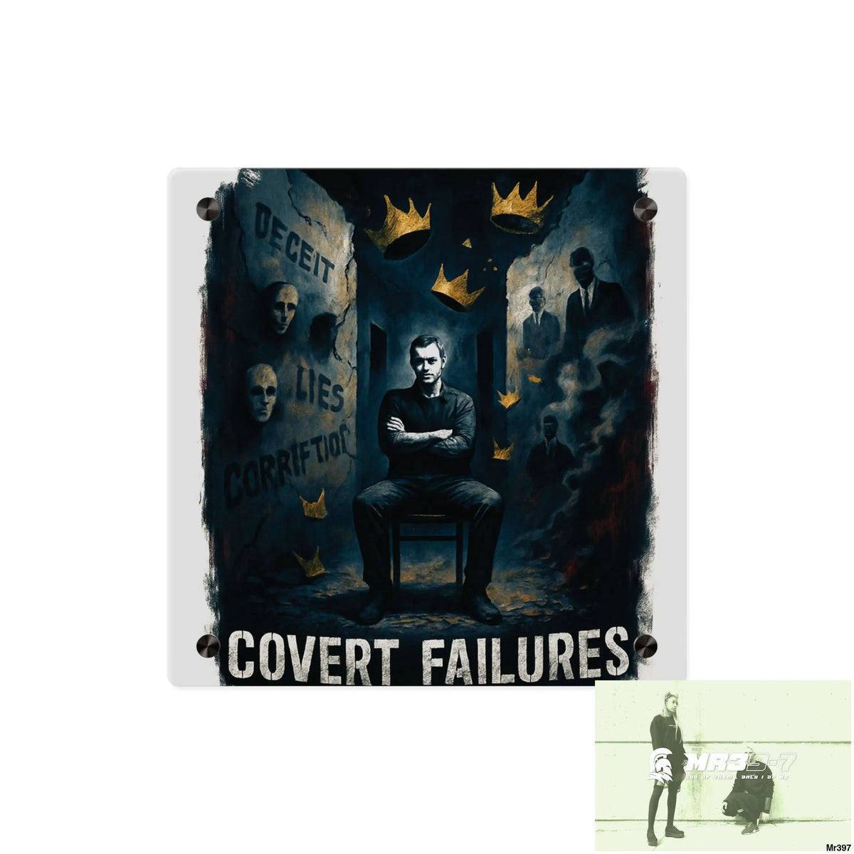 Death Flat 2628 days Covert Failures Ltd Edition no A1 Acrylic Wall Art Panels 11’’ x 11’’ / 0.25’’ Home Decor