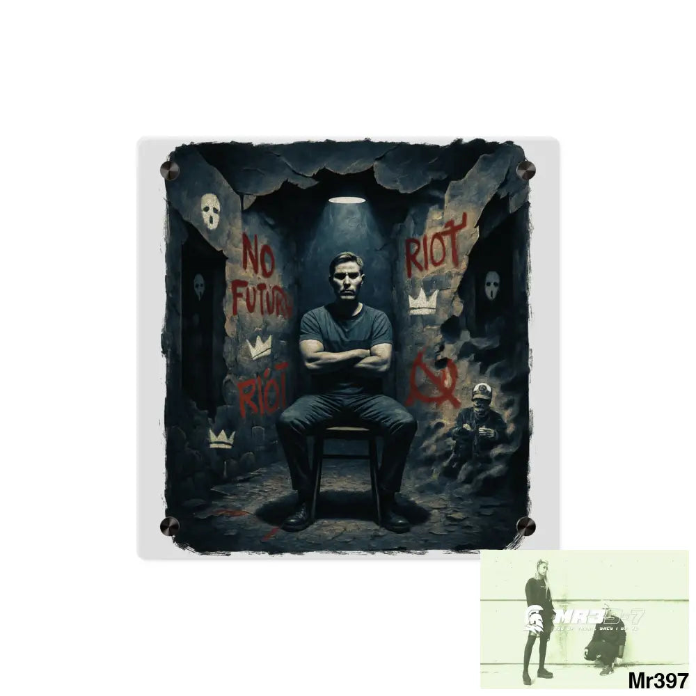 Death Flat 2628 days Covert Failures Ltd Edition no A1 Acrylic Wall Art Panels 11’’ x 11’’ / 0.25’’ Home Decor