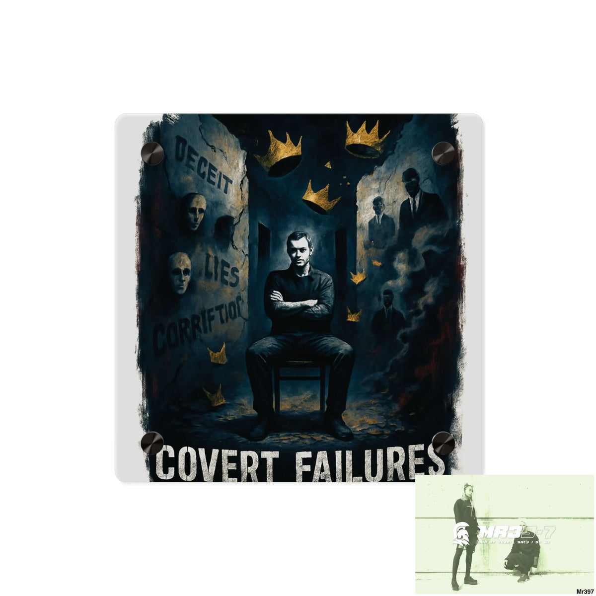 Death Flat 2628 days Covert Failures Ltd Edition no A1 Acrylic Wall Art Panels 8’’ x 8’’ / 0.25’’ Home Decor