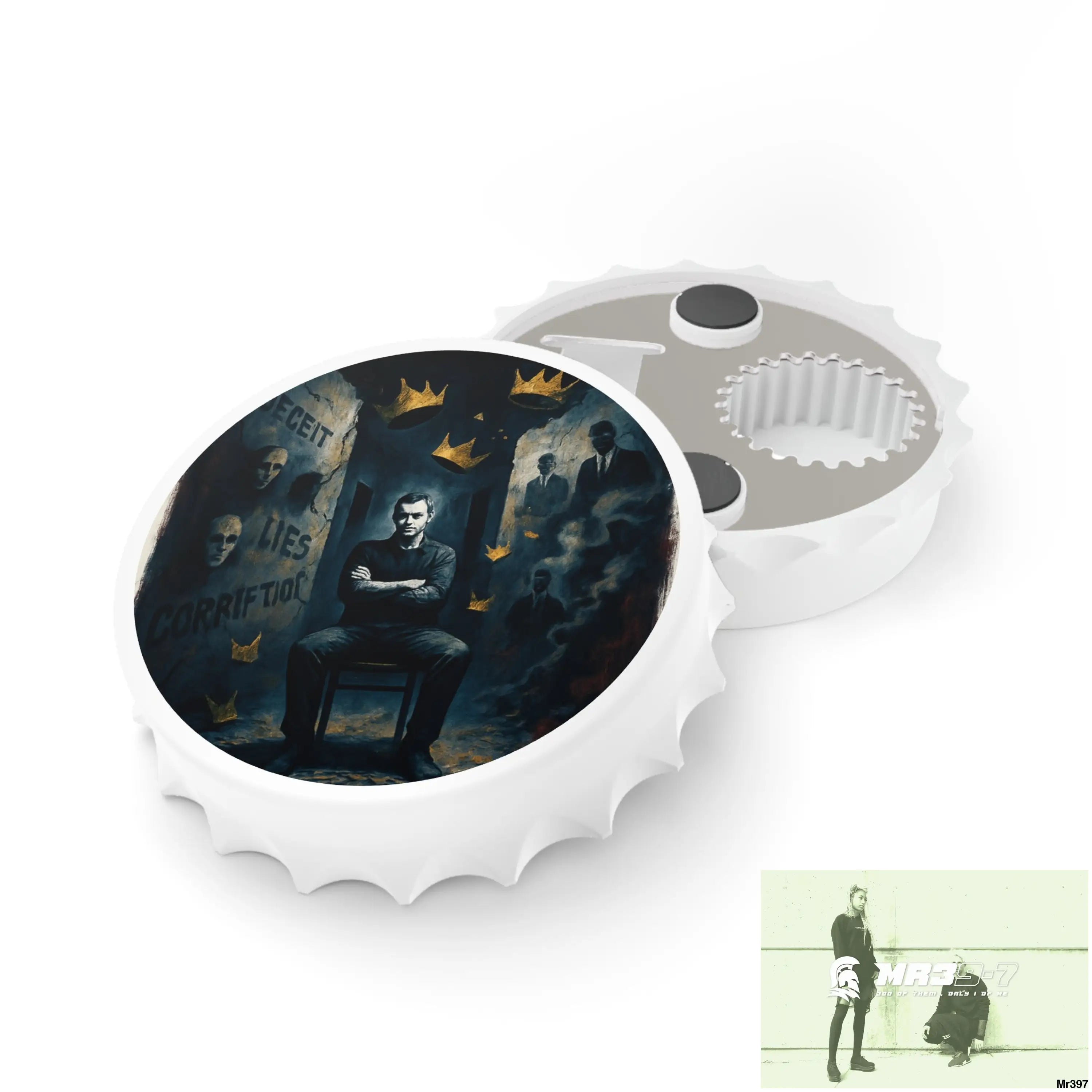 DEATH FLAT 2628 DAYS COVERT FAILURES LTD EDITION NO A1 Magnetic Bottle Opener One size / White Accessories
